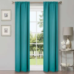 Set of 2 Panel Blackout Curtains Set, Durable Polyester Window Drapes with Thermal Insulation and Noise Reducing Features
