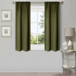 Set of 2 Panel Blackout Curtains Set, Durable Polyester Window Drapes with Thermal Insulation and Noise Reducing Features