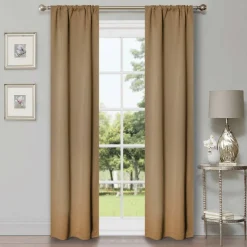 Set of 2 Panel Blackout Curtains Set, Durable Polyester Window Drapes with Thermal Insulation and Noise Reducing Features