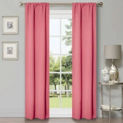 Set of 2 Panel Blackout Curtains Set, Durable Polyester Window Drapes with Thermal Insulation and Noise Reducing Features