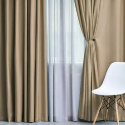 Set of 2 Panel Blackout Curtains Set, Durable Polyester Window Drapes with Thermal Insulation and Noise Reducing Features