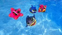 Set of 4 Pink and Yellow Fish Splasher Bombs Outdoor Pool Game 5