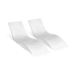 Set of 2 Pool Lounge Chairs, Floating Chaise Loungers for Pools & Sun Decks