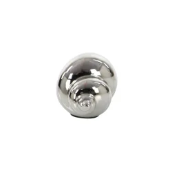 Set of 3 Silver Ceramic Coastal Shell Sculpture, 8
