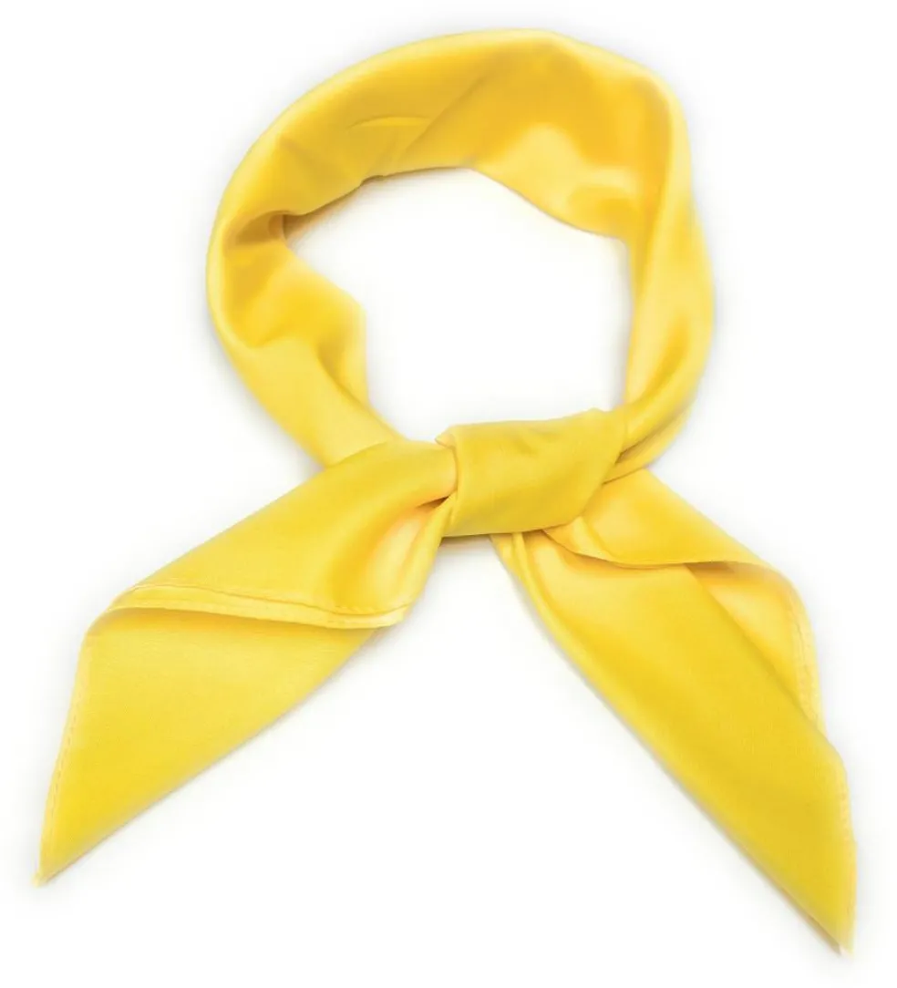 Set of 7 Solid Ribbon Scarves, Head Neck Pocket Square Scarf