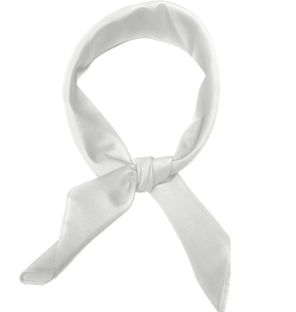 Set of 7 Solid Ribbon Scarves, Head Neck Pocket Square Scarf