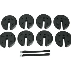 Set of 8 Tent Portable Weight Plates for Canopy Poles Water or Sand Fill Weather Resistant Design