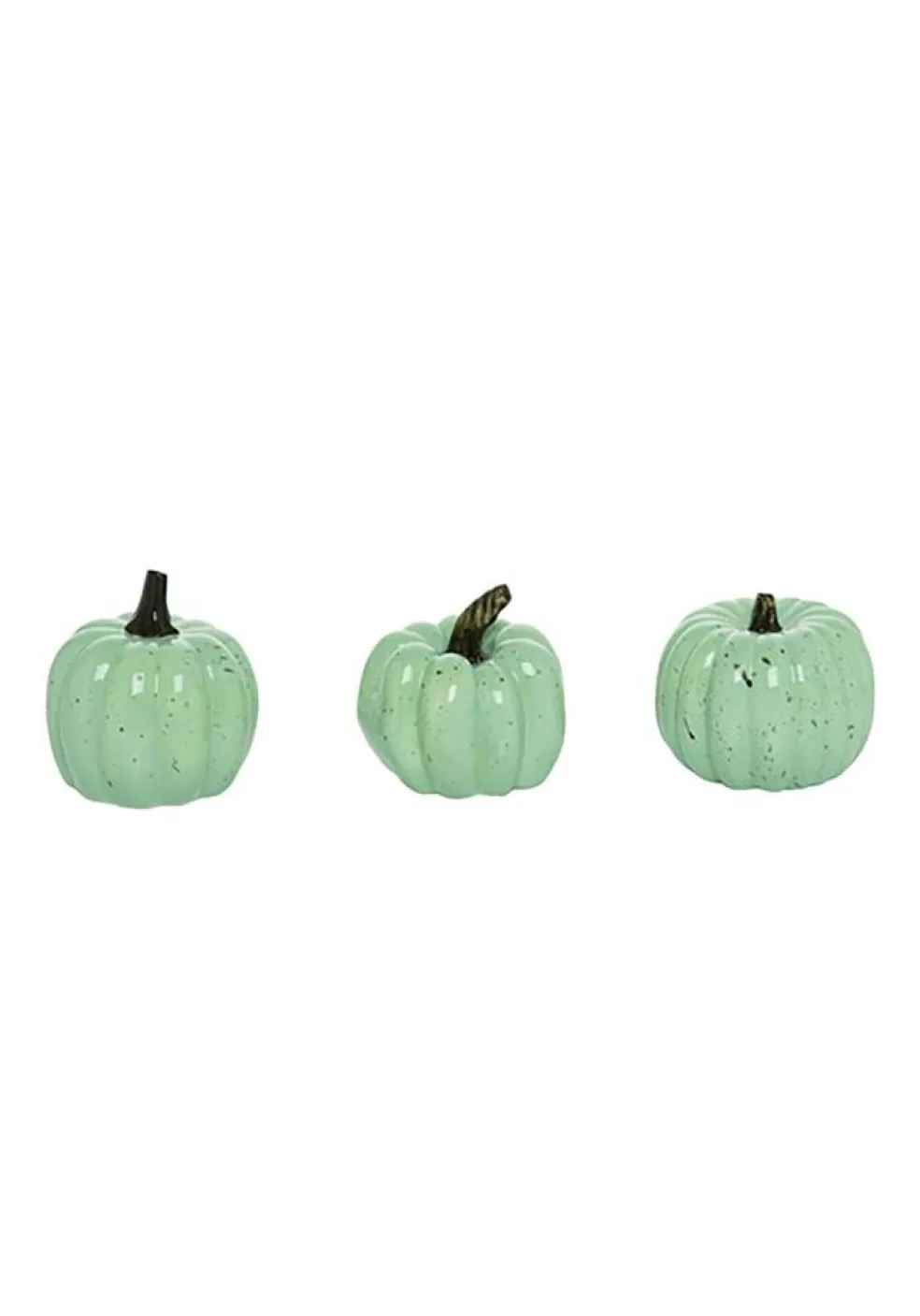 Set of Three 4" Mint Speckle Pumpkins Prop