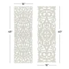 Set of 2 White Mango Wood Farmhouse Abstract Wall Decor, 16" x 48"