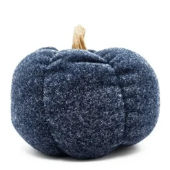 Set Of 3, 7.5x7.5x5.7 Dark Blue Pumpkin, Pumpkin Ornament Decor For Holiday Harvest Festival Fall Festival Thanksgiving