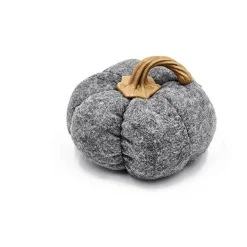Set Of 3, 8.3x8.3x5.5 Gray Pumpkin, Pumpkin Ornament Decor For Holiday Harvest Festival Fall Festival Thanksgiving