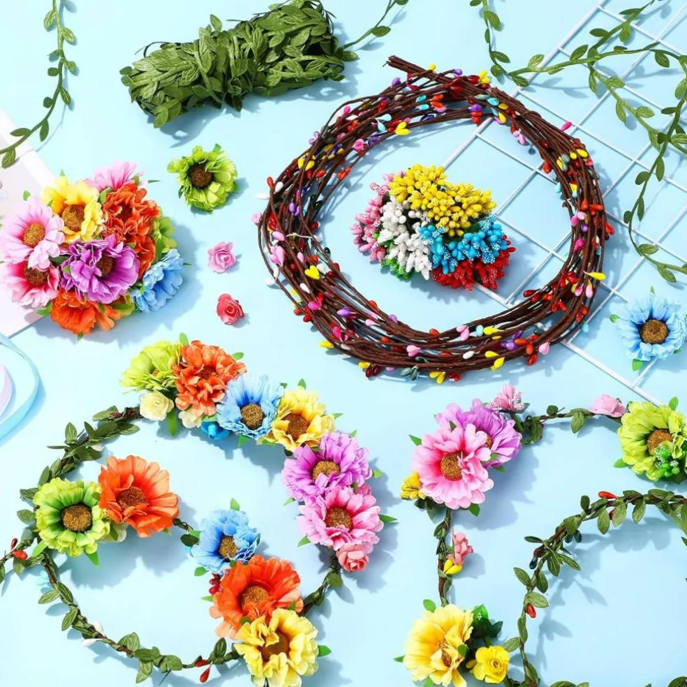 30 Sets Flower Crowns Making Kit