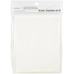 10 Sets of Ivory Flat Envelopes & Cards by Recollectionsâ„¢, 4.25" x 5.5"