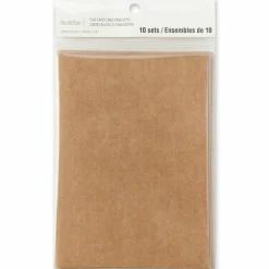 10 Sets of Kraft Flat Cards & Envelopes by Recollections™, 4.25