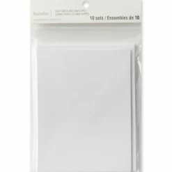 10 Sets of White Flat Cards & Envelopes by Recollections™, 4.25