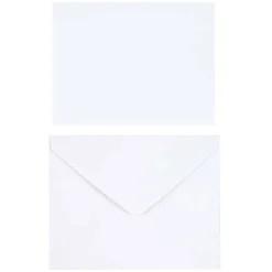 50 Sets of White Flat Cards & Envelopes by Recollections™, 4.25