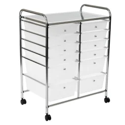 Seville Classics 12-Drawer Rolling Organizer Cart, 25.2