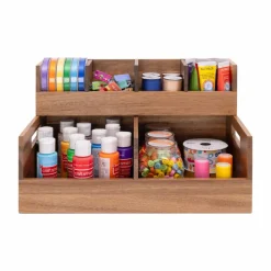 Seville Classics Large Acacia Desktop Organizer