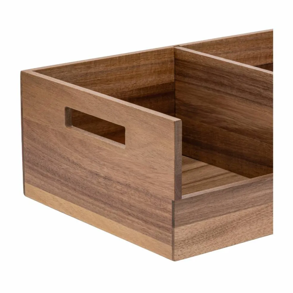 Seville Classics Large Acacia Desktop Organizer