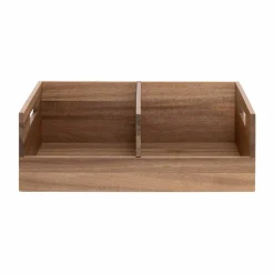 Seville Classics Large Acacia Desktop Organizer