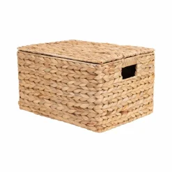 Seville Classics Medium Water Hyacinth Bin with Lid