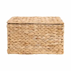 Seville Classics Medium Water Hyacinth Bin with Lid