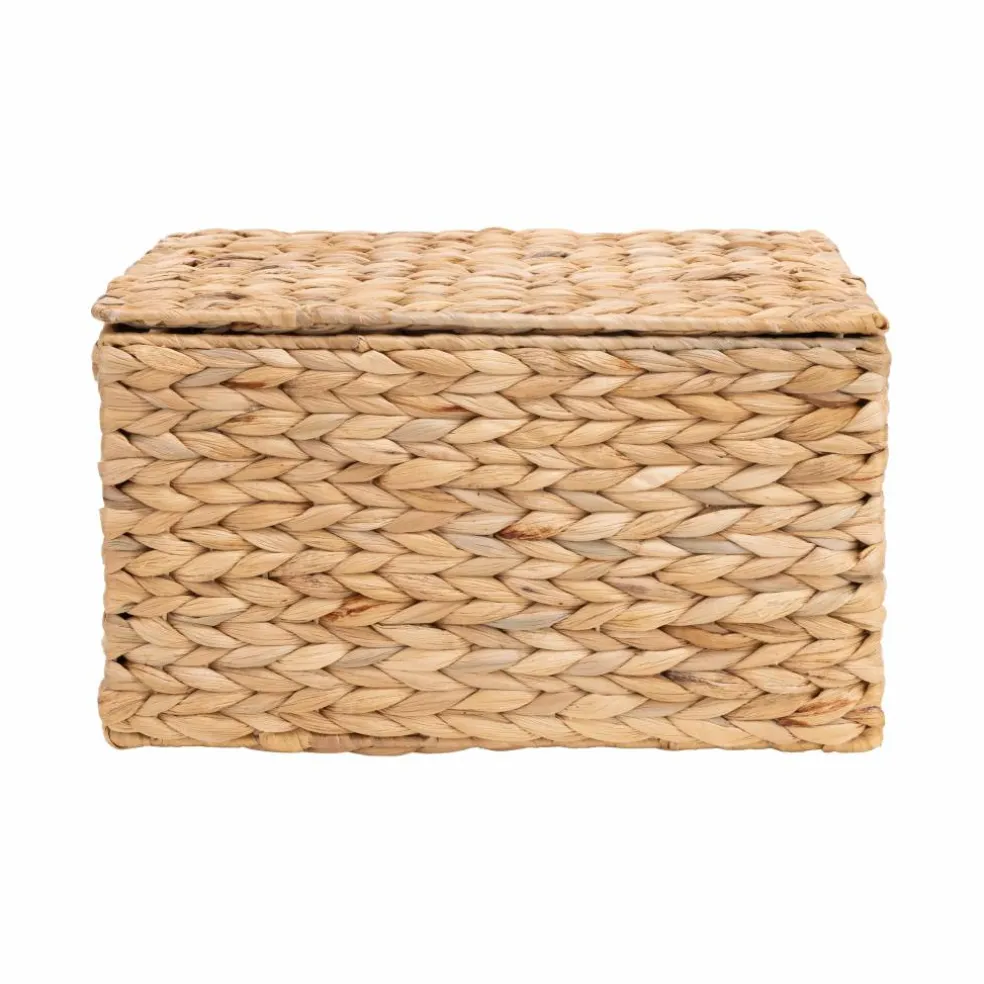Seville Classics Medium Water Hyacinth Bin with Lid