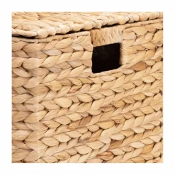 Seville Classics Medium Water Hyacinth Bin with Lid