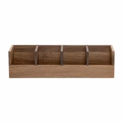 Seville Classics Small Acacia Desktop Organizer