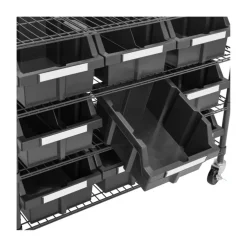 Seville Classics 4-Tier NSF 9-Bin Rack, 36" W x 14" D x 31" H