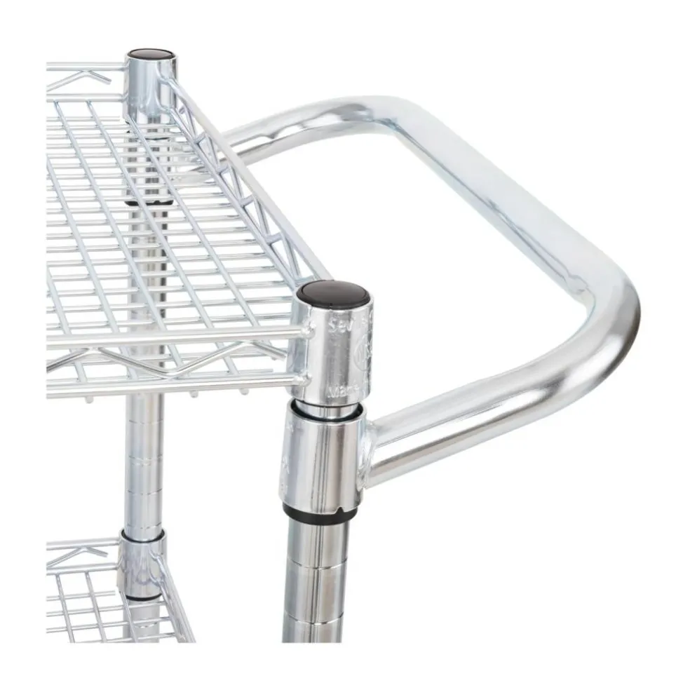 Seville Classics 3-Tier NSF Utility Cart, 35.9" W x 18" D x 32.2" H