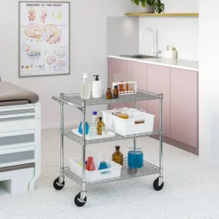 Seville Classics 3-Tier NSF Utility Cart, 35.9