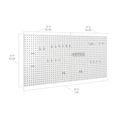 Seville Classics UltraHD 2-Piece Pegboard Set w/ 23 Piece Hook Assortment