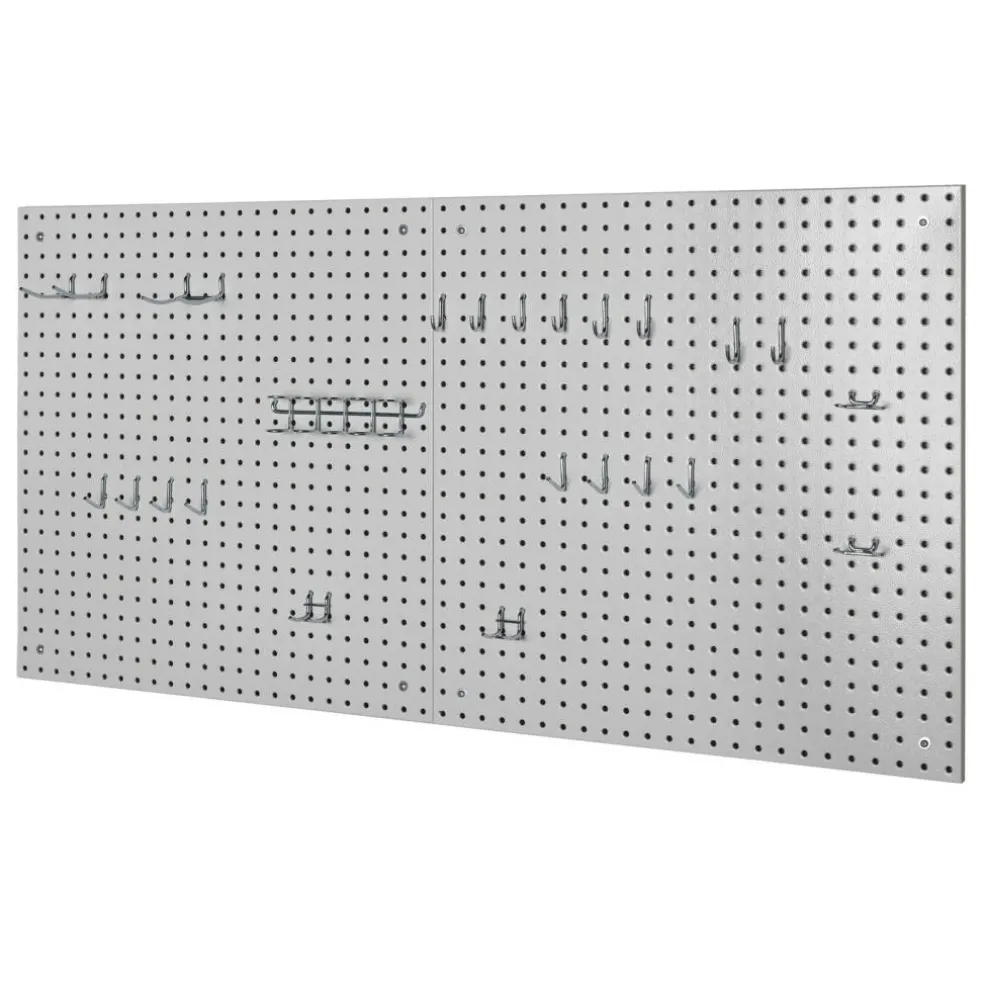 Seville Classics UltraHD 2-Piece Pegboard Set w/ 23 Piece Hook Assortment