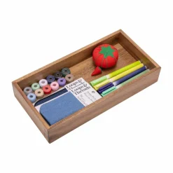 Seville Classics 12" x 6" x 2" Acacia Drawer Organizer