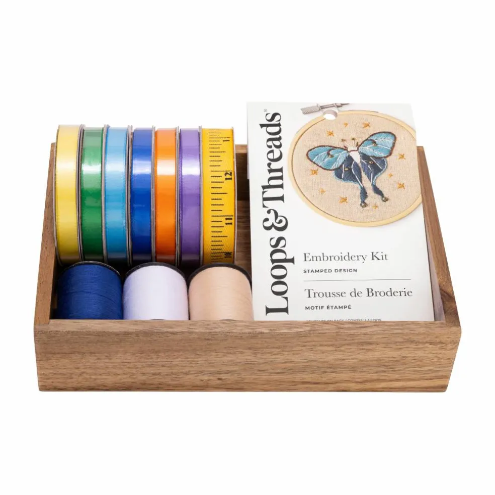 Seville Classics 9" x 6" x 2" Acacia Wood Drawer Organizer