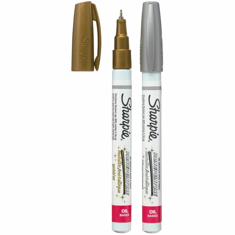 Sharpie® Oil-Based Paint Markers, Extra Fine Point Metallic Set