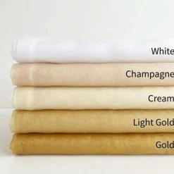 Sheer Crystal Organza Fabric by the Yard 60" Wide | Premium Polyester Organza for Bridal Gowns, Wedding Décor, Backdrops & Overlays | 44 Colors
