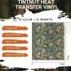 10 Sheets 10 x 12 Inch Camo Pattern Iron on Vinyl (Real Tree Color)