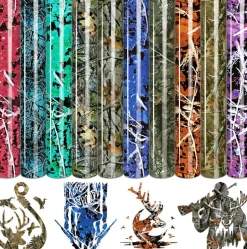 10 Sheets 10 x 12 Inch Camo Pattern Iron on Vinyl (Real Tree Color)