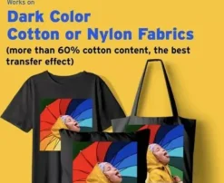 10 Sheets 8.5”x11” / Pack DARK TRANSFER-PAPER FOR INKJET PRINTING