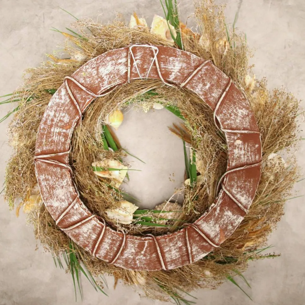 22" Shell Arrangement Wreath - Handcrafted Mother's Day Gift - Final sale / Non-returnable and Non-refundable