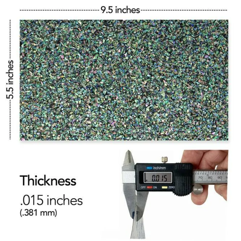 Shell Veneer, 5.5 x 9.5 inches | WMOP, BMOP, Abalone | Includes 3M Adhesive Sheet for Application, Great for Inlay Projects