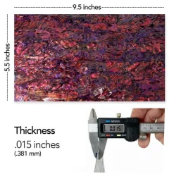 Shell Veneer, 5.5 x 9.5 inches | WMOP, BMOP, Abalone | Includes 3M Adhesive Sheet for Application, Great for Inlay Projects