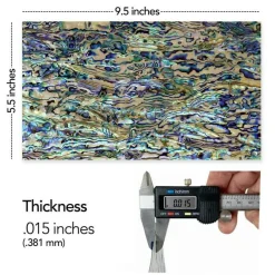 Shell Veneer, 5.5 x 9.5 inches | WMOP, BMOP, Abalone | Includes 3M Adhesive Sheet for Application, Great for Inlay Projects