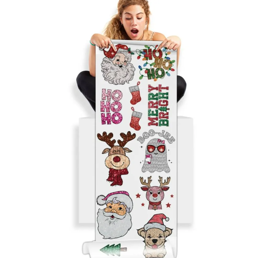 Shimmering Holidays: Faux Festive Sparkle Sequin DTF Gang Sheets (22x60)
