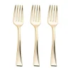 Shiny Metallic Gold Mini Plastic Disposable Tasting Forks (600 Forks)