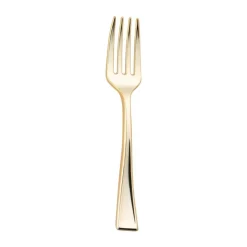 Shiny Metallic Gold Mini Plastic Disposable Tasting Forks (600 Forks)