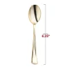Shiny Metallic Gold Plastic Spoons (600 Spoons)