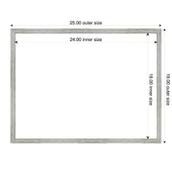 Shiplap White Narrow Framed Dry Erase Magnetic Board